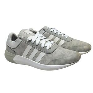 Adidas Womens Cloudfoam Race Gray Running Shoes Sneakers Size 9.5